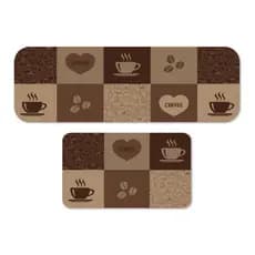 Jogo de Tapetes de Cozinha Coffee Café / Feliz Natal / Floral / Home