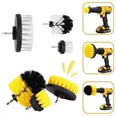 Escovas Rotativa Furadeira Parafusadeira Kit 3 unid Limpeza Pesada Automotiva Estofado Tapete Piso Sofá Banheiros Bancos