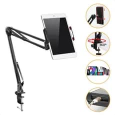 Braço Articulado Suporte Reforçado Mesa Celular Tablet Ajustável Estudo Aula Online Vídeo Gravação Flexível Profissional