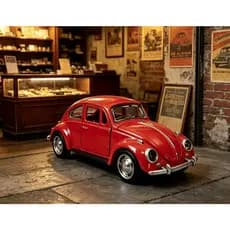 Miniatura Fusca abre Capô em Metal Varias Cores Detalhado com Fricção  mais realistas Volkswagen 1:32