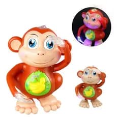 Brinquedo Macaco Dançante Musical com Luz LED  Movimento Automático Super Divertido