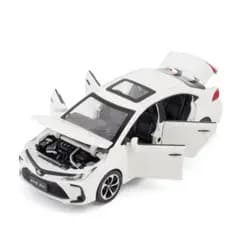 Miniatura Toyota Corolla 1:32 Metal Luz Som Abre Portas Capô Porta-Malas