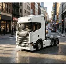 Miniatura Caminhão Scania R730 V8 1:32 Metal Luz Som Fricção Colecionável 14cm