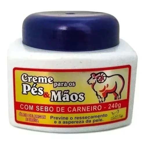 Creme Sebo de Carneiro San jully 240g Super Hidratante Para Pés e Mãos!