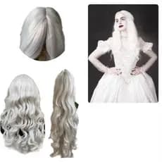 Wig Peruca Orgânica 70 cm - Rainha branca ( Alice No Pais Das Maravilhas )