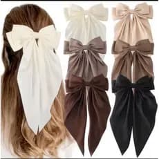 Laço grande de cabelo moda blogueira - Laço longo moda Virgínia - Laço mulher menina elegante