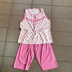pijama feminino outono, blusa com renda e flores, short alongado, pijama para o outono feminino (bazar, brechó)