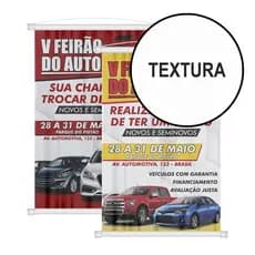 Banner Lona Dupla Face 4x4 Blackout Premium Personalizado com Corda Propaganda Frente e Verso Vários Tamanhos