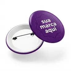 Bottons Personalizados 35mm Alfinete Redondo Brinde Empresa Evento Igreja Escola Kit 10 20 30 40 Unidades