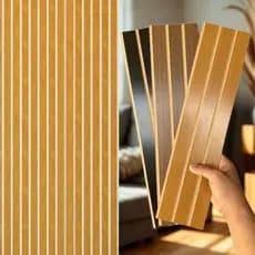 Ripado MDF AutoColante Revestimento para Parede Com Cola Dupla Face