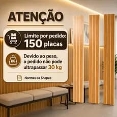 Kit 5 até 20 Painel Ripado de Madeira para TV 90x11cm Ripado Autocolante Decoração Quarto Decoração