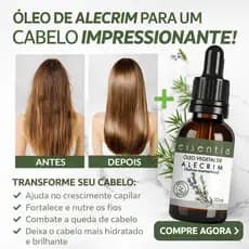 Óleo Vegetal de Alecrim 100% Puro | Crescimento Capilar | Fortalece e Reduz Queda | Essentia 30ml