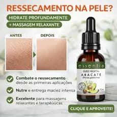 Óleo Vegetal de Abacate 100% Puro | Natural, Prensado a Frio | Hidratação Pele e Cabelo
