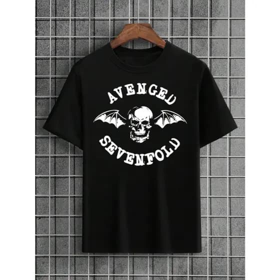 Camiseta Avenged Sevenfold P ao GG Banda Musica Rock Metal Colorida Blusa Camisa de Algodão Masculina Feminina Unissex
