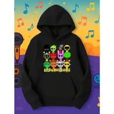 Moletom Infantil Sprunki Song Tamanho  04 ao 16 Game Jogos Blusa de Frio Masculina e Feminina Unissex Kids Casual Escola