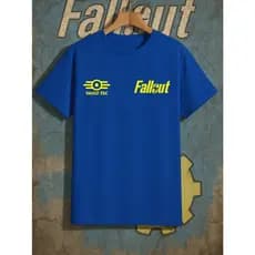 Camiseta Fallout Streetwear Game Série Jogo Gola Redonda Casual Unissex Feminino Masculino Algodão