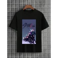 Camiseta Stray Kids Pop Musica Streetwear Camisa Algodão Unissex Feminina Masculina 02