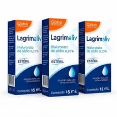 3 Lagrimaliv Sol Oftalmológica 15ML Hialuronato de sódio 0.10% Colírio Lubrificante