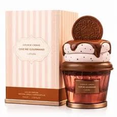 Perfume Lattafa Cookie Crave Give Me Gourmand Eau de Parfum 75ml Feminino Importado Baunilha Chocolate Doce Longa Duraçã