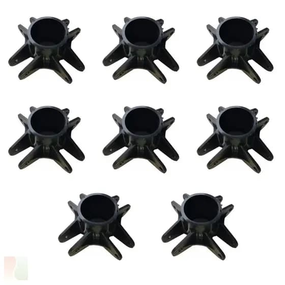 Kit com 8 Flanges para Varal Giratório 4 pontas