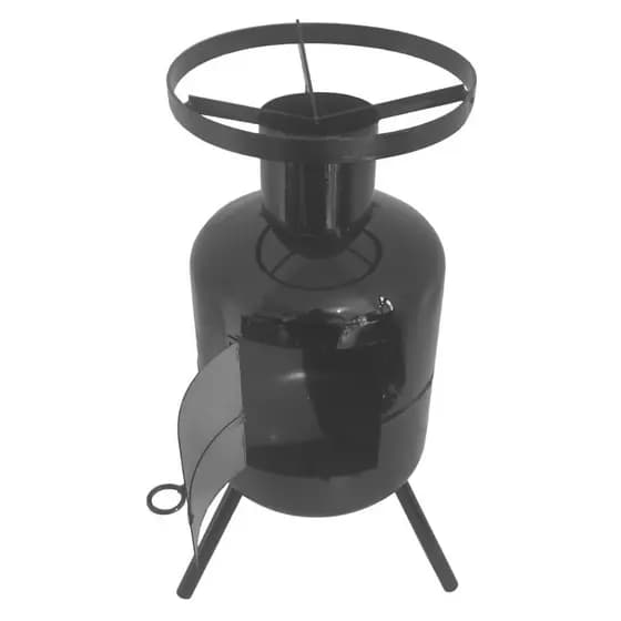 Fogareiro A Lenha Para Disco Portatil Multiuso Camping Pescaria