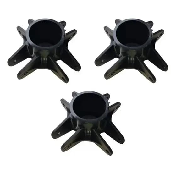 Kit com 3 Flanges para Varal Giratório 4 Pontas