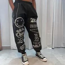 CALÇA CARGO TACTEL EMOJI UNISSEX JOGGER MODA GRINGA