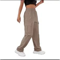 CALÇA TACTEL FEMININA STREET SKATE BARRA LARGA COM CORRENTE