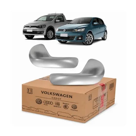 Par Gatilho Maçaneta Interna Porta VW Gol Saveiro Voyage G5 G6 G7 Prata 5U4837113BQC6 5U4837114BQC6