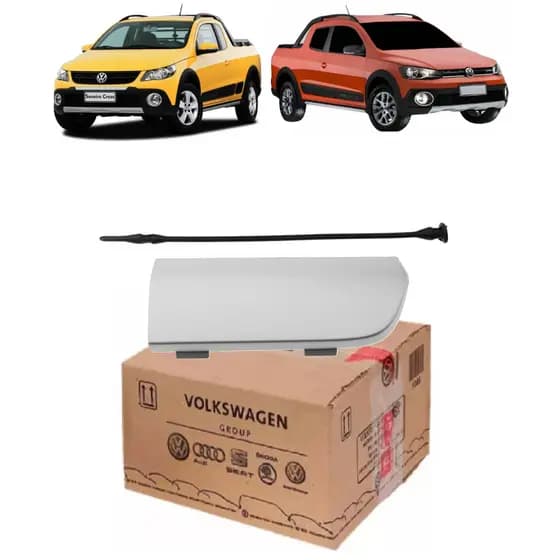 Tampa Lateral Spoiler Traseiro Direito Saveiro Cross G5 G6 Prata Original 5U7853978