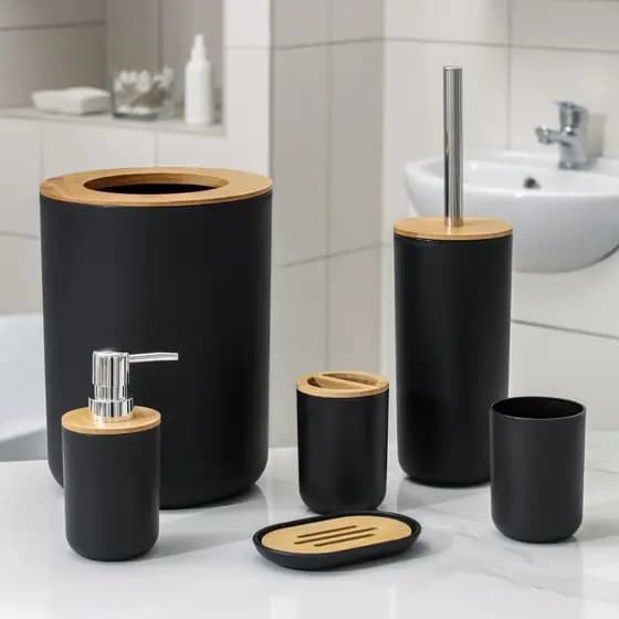 Kit Banheiro Moderno 6 Peças Elegante e Funcional para Decoração