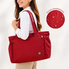 Bolsa Feminina Nylon Impermeável Grande Espaçosa para Trabalho Faculdade Dia a Dia