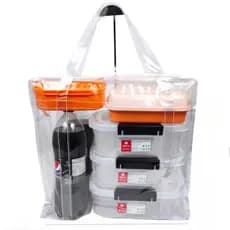 Bolsa Sacola Grande Transparente Organizacional 100% Pvc Cristal Tamanho M Para Presidio Jumbo Praia