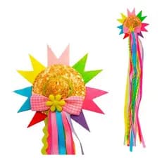 Mini Chapeu Junino Presilha de Cabelo Enfeite de Cabelo Chapeuzinho Junino Festa junina