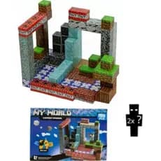 Blocos Magnéticos de Montar Brinquedo de Construção Kit com 50/120/184 peças e 2 Personagens