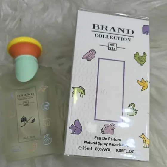 Perfume Infantil 25ml - Brand Collection N°234: Deliciosas Notas de Pêssego Branco e Baunilha