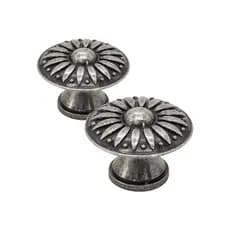 Kit 2 Puxadores Gaveta Armário Móveis Cozinha De Guarda Roupa Flower