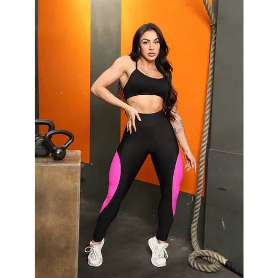Calça Legging Fitness Cintura Alta Academia