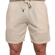 Short De Linho Masculino Básico Mauricinho Premium Lavado De Alta Qualidade Short Linho