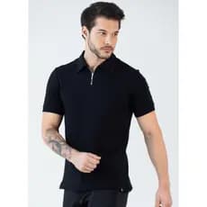 Camisa Gola Polo Com Ziper Camiseta de Grife Camisa Masculina Alta Qualidade Blusa Polo de Ziper