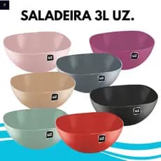 SALADEIRA PLASTICA REDONDA 3 LITROS UZ
