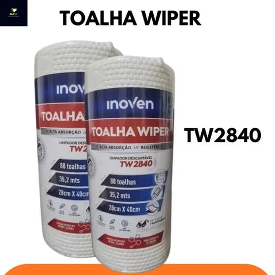 Rolo De Tolha Descartável Wiper TW2840 35,2mts/28cm x 40cm Embalagem Econômica