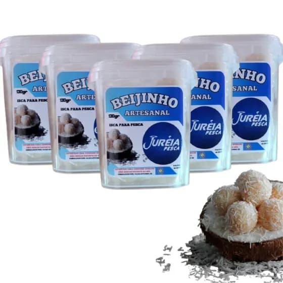 KIT C/5 UN BEIJINHO ARTESANAL PARA PESCA 135GR - JURÉIA PESCA
