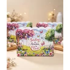 Sacolinha Personalizada Aniversário Infantil | Qualquer Tema | Com Nome | Lembrancinha | Jardim Encantado | Montada