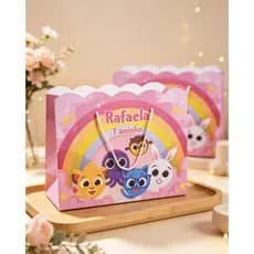 Sacolinha Personalizada Aniversário Infantil | Qualquer Tema | Com Nome | Lembrancinha | Bolofofo | Montada