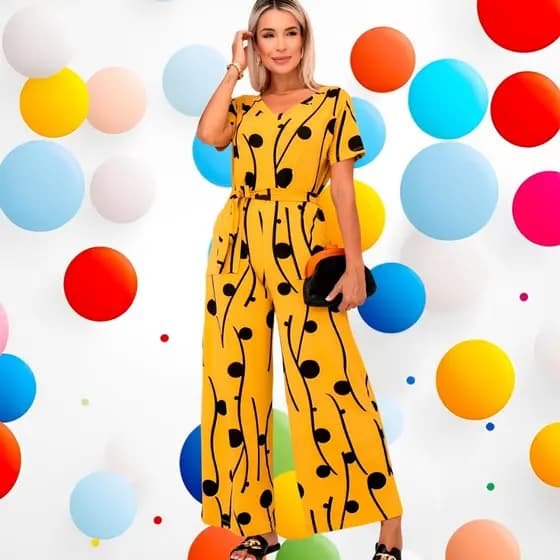 Macacao Saruel Manga Curta Longo Max Feminino Bolsos Laterais Evangelico Roupas Femininas 38 ao 46