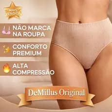 CALCINHA DEMILLUS ABRUPT 56095 SEM COSTURA ALTA COMPRESSÃO CONFORTO PREMIUM ORIGINAL