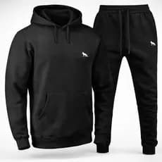 Conjunto Moletom Masculino Estiloso Grosso Calça Moletom Blusa de Frio Com Capuz