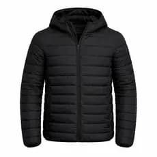 Bobojaco Masculino Jaqueta Puffer Masculina Corta Vento Com Capuz