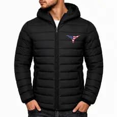Jaqueta Puffer Masculina Country Bobojaco Masculino Com Capuz Corta Vento